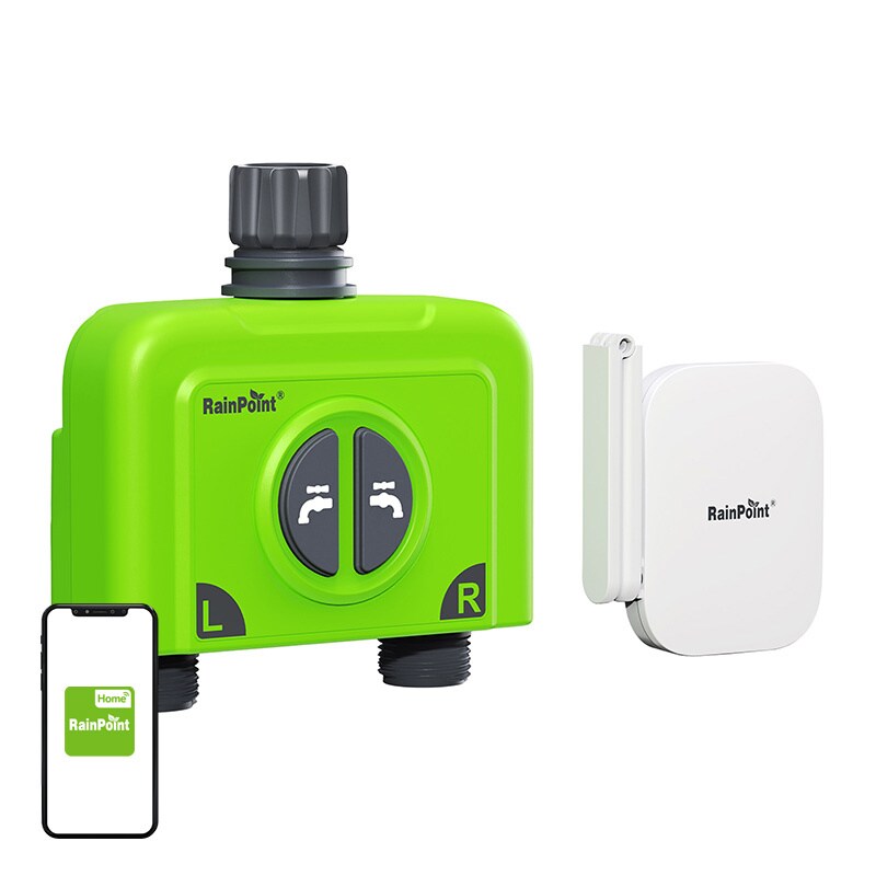RainPoint WiFi 2-vyöhykkeinen kasteluohjain yhdyskäytävällä varustettuna