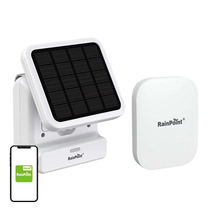 Älykäs aurinkovesipumppusarja, jossa on Gateway RainPoint, sovellus
