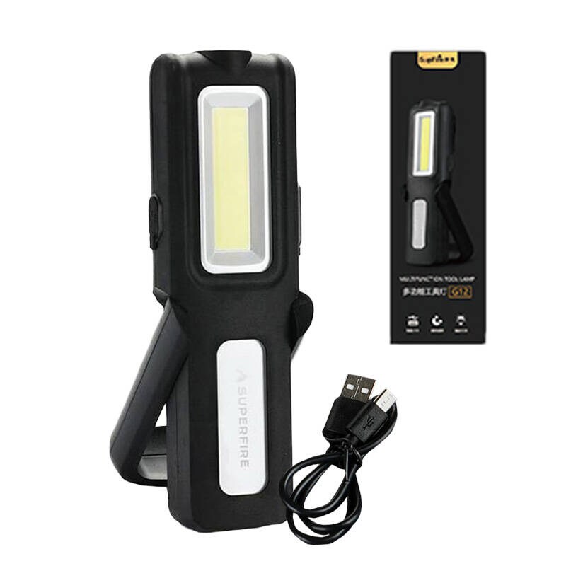 Korjaamon taskulamppu Superfire G12, 566lm, USB