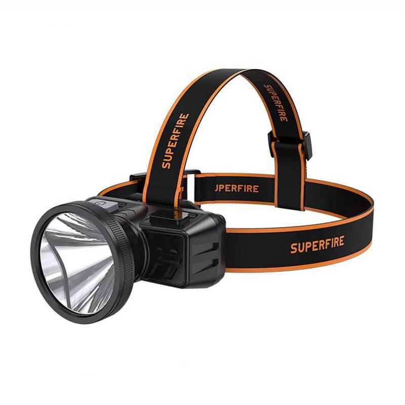 Superfire HL51 otsalamppu taskulamppu, 160 lm, micro-USB, 4 tilaa, 300 m
