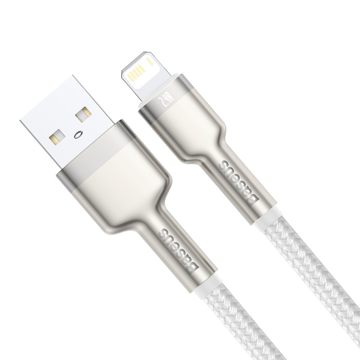 USB-kaapeli Lightningille Baseus Cafule, 2.4A, 2m (valkoinen)