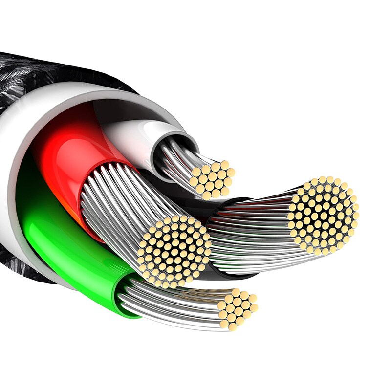 Baseus Tungsten Gold -kaapeli USB iP 2.4A 2m (musta)