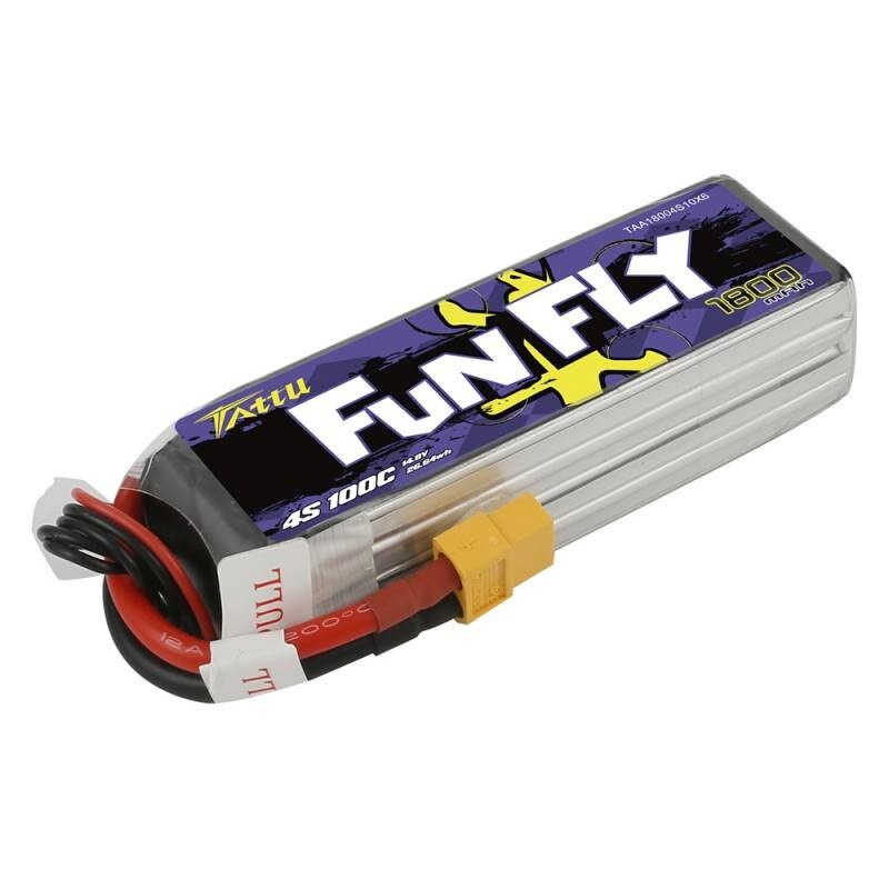 Tattu Funfly 1800mAh 14.8V 100C 4S1P XT60 akku