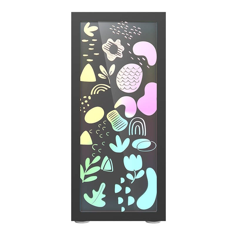 Darkflash DK210 Graffiti tietokonekotelo (musta)