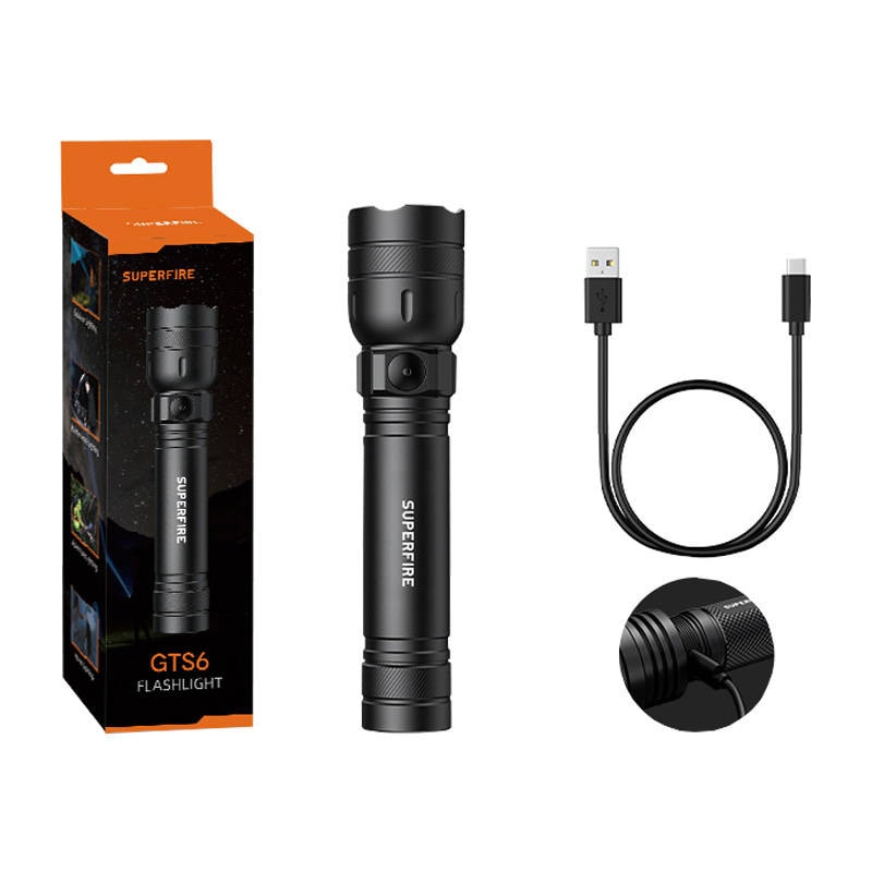 Superfire GTS6 taskulamppu, 360 lm, USB-C, 7W, 5 toimintatilaa, 150m