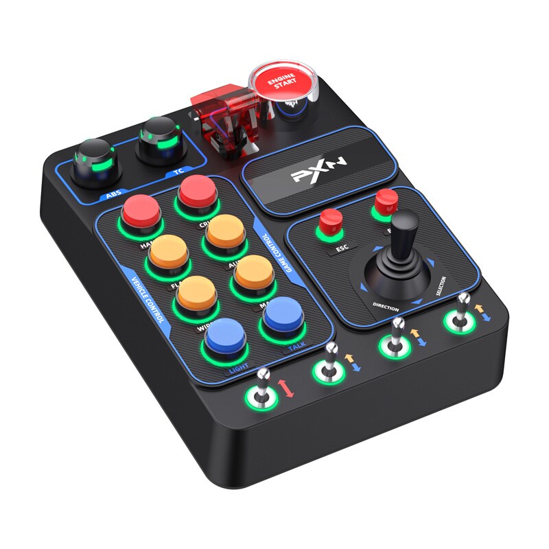 PXN CB1 Sim Racing Ohjauspaneeli – 30 Ohjelmoitavaa Painiketta, RGB-Valaistus ja USB-C