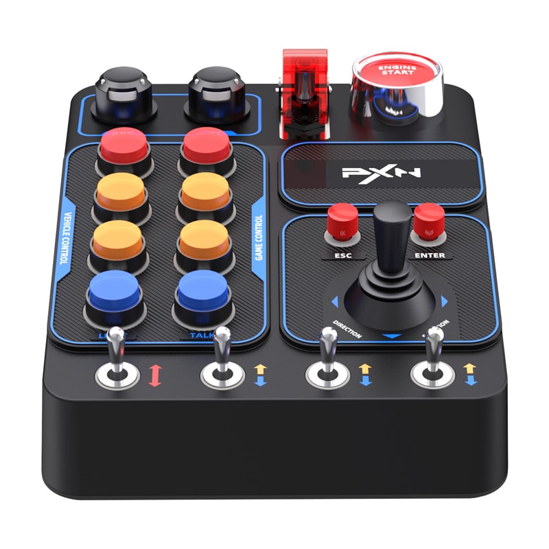 PXN CB1 Sim Racing Ohjauspaneeli – 30 Ohjelmoitavaa Painiketta, RGB-Valaistus ja USB-C