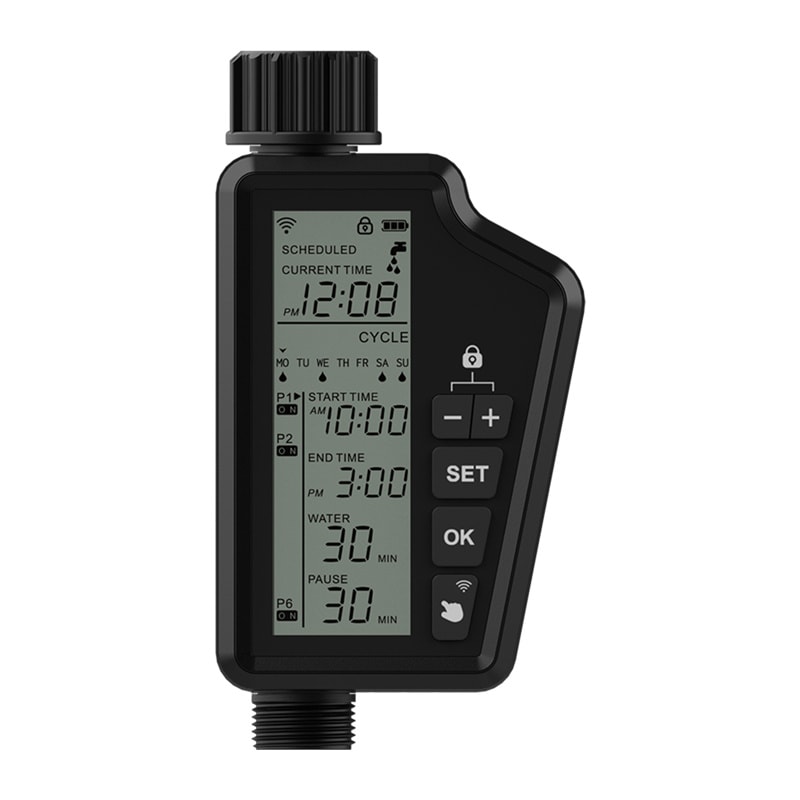 Älykäs Wi-Fi-kasteluohjain suurella LCD-näytöllä Avatto SWT60-EU