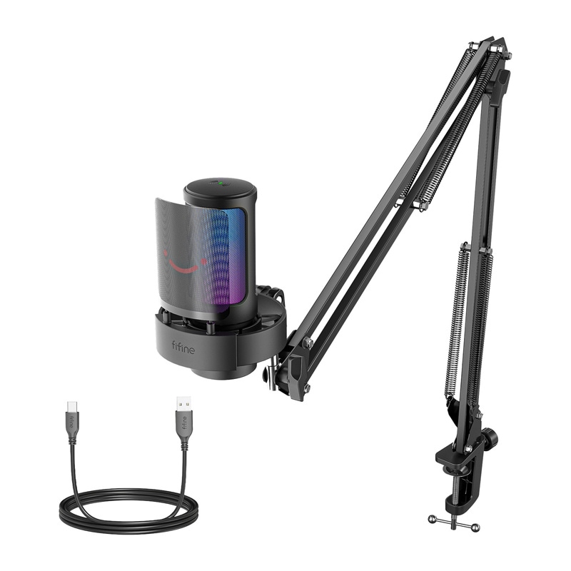 Fifine A8T kondensaattorimikrofoni kahvalla (musta)