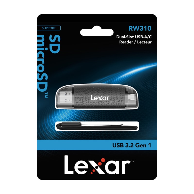 Lexar LRW310X Dual USB-A/C micro SD, SD USB 3.1 muistikortinlukija