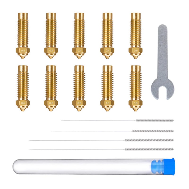 ELEGOO Neptune 4 Plus / 4 Max messinkinen suutinsarja (0,4 mm x4, 0,6 mm x2, 0,8 mm x2, 1,0 mm x2)