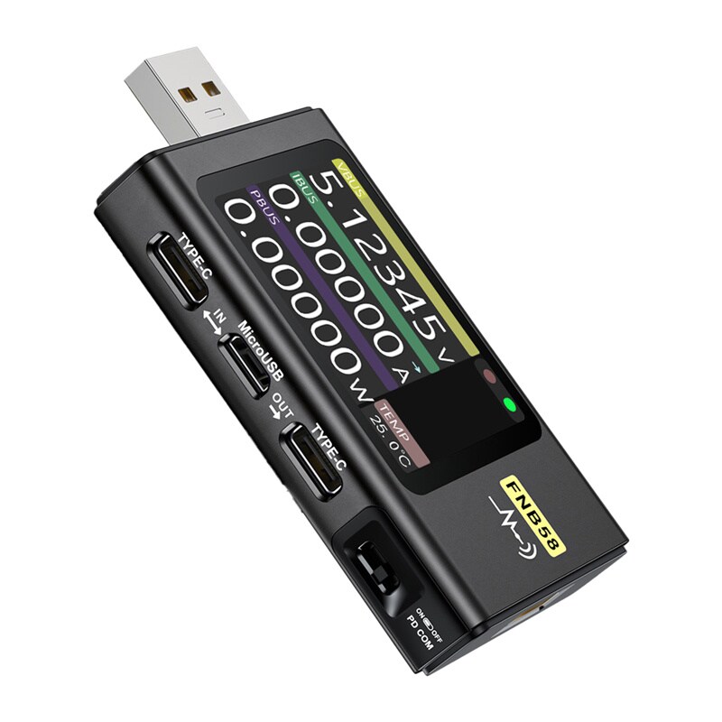 FNIRSI FNB58 USB-portin testeri, musta
