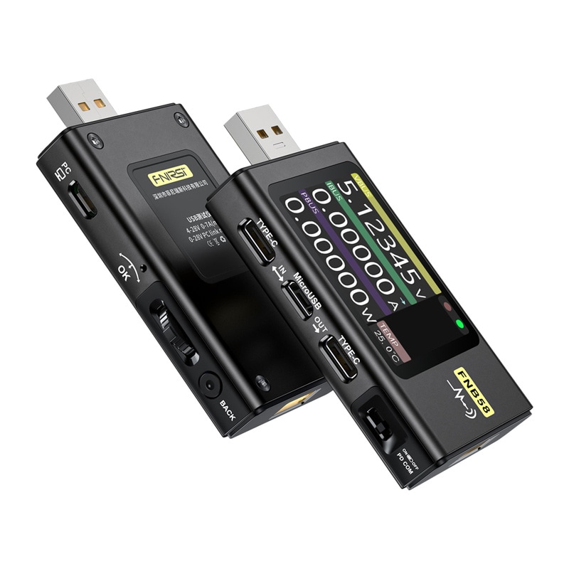 FNIRSI FNB58 USB-portin testeri, musta