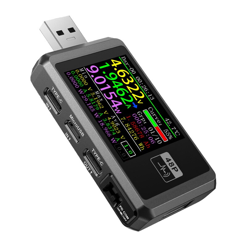 FNIRSI FNB48P USB-portin testaaja musta