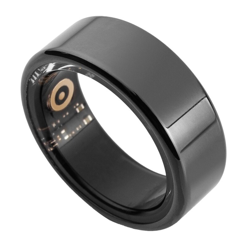 COLMI R02 Smart Ring, koko 9, 18,9 mm (musta) + latauskotelo