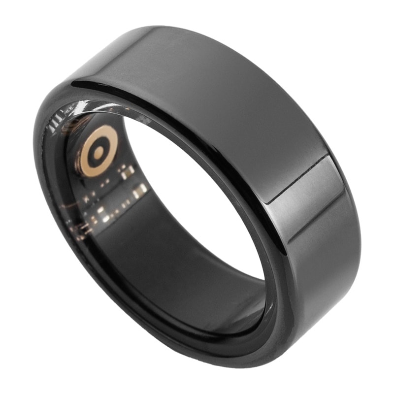 COLMI R02 Smart Ring, koko 12, 21,3 mm (musta) + latauskotelo