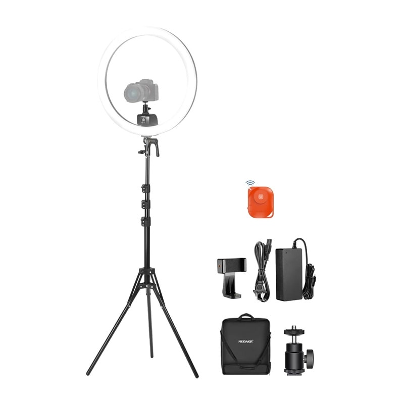 Neewer SRP18C 17cm Selfie Kit pyöreällä LED-puhelinvalolla varustettuna