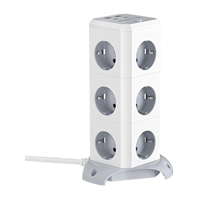 BlitzWolf BW-EC3 -pystysuora pistorasia, 12 pistorasiaa