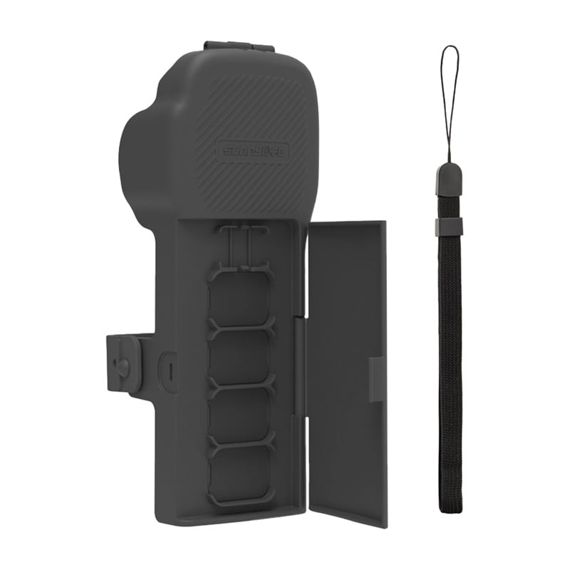 Sunnylife-suojakotelo, jossa on hihna ja kaulanauha, Osmo Pocket 3:lle (harmaa)
