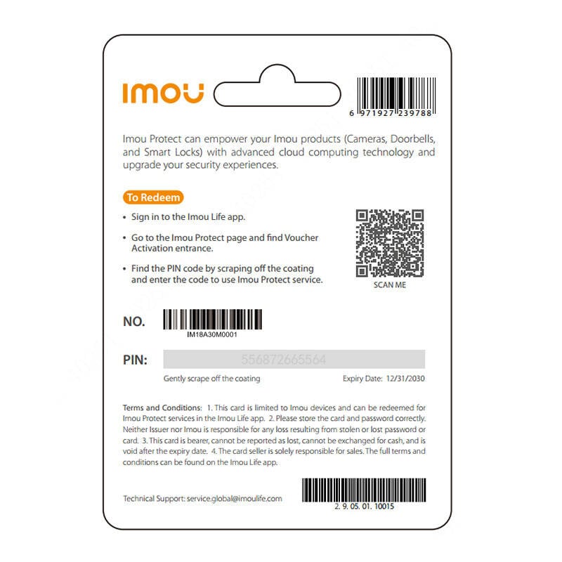 IMOU Protect Basic -lahjakortti (vuosiliittymä)