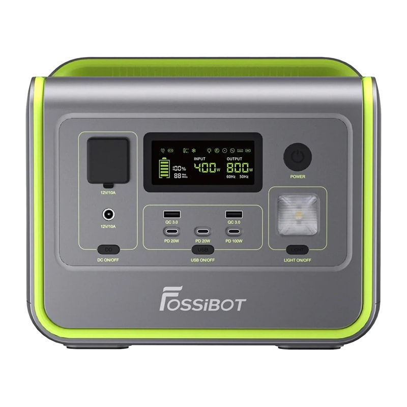 FOSSIBOT F800 800 W:n latausasema (vihreä)