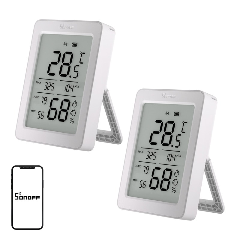 Sonoff ZigBee SNZB-02DR2 lämpötila- ja kosteusanturi, 2 kpl:n pakkaus