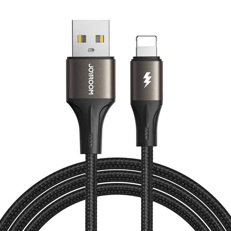 USB–Lightning-kaapeli Joyroom SA25-AL3 / 3 A / 1,2 m (musta)