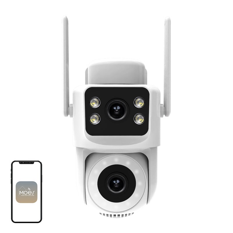 MOES WCM-Q29 8 MP:n kaksoisobjektiivinen Wi-Fi-IP-kamera