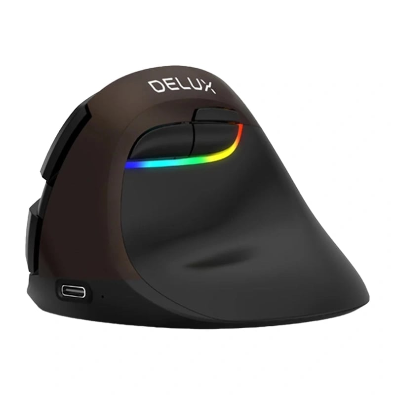 Delux M618Mini Gold -ergonominen hiiri (USB / Bluetooth / 2,4 GHz)