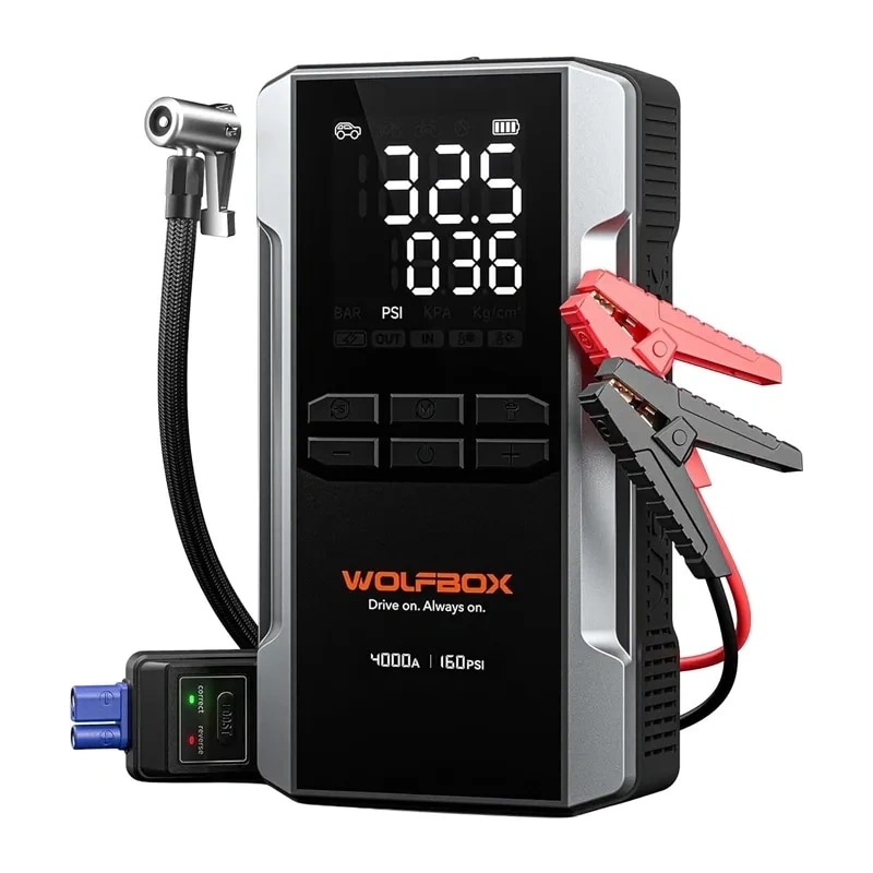 WOLFBOX MegaVolt 24 Air 24 000 mAh 4 000 A -käynnistysapulaite