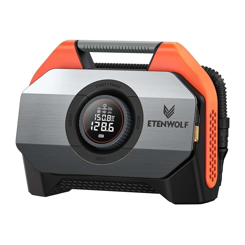 Etenwolf S6 -auton ilmakompressori, 11,03 bar, 19 200 mAh (oranssi)