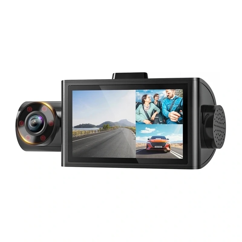 WOLFBOX i07 WiFi 2,5K + 1080p ajoneuvokamera
