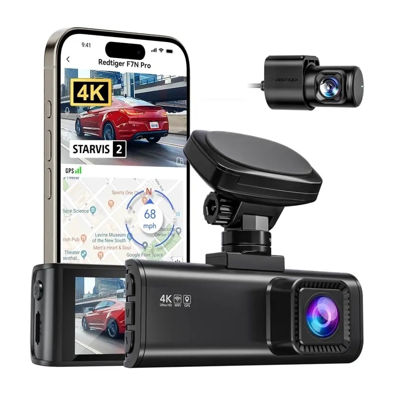 REDTIGER F7N Pro WiFi 4K + 1080p -ajokamera