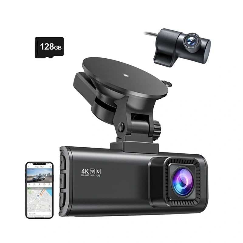 REDTIGER F7NP WiFi 4K + 1080p 128 Gt:n ajokamera