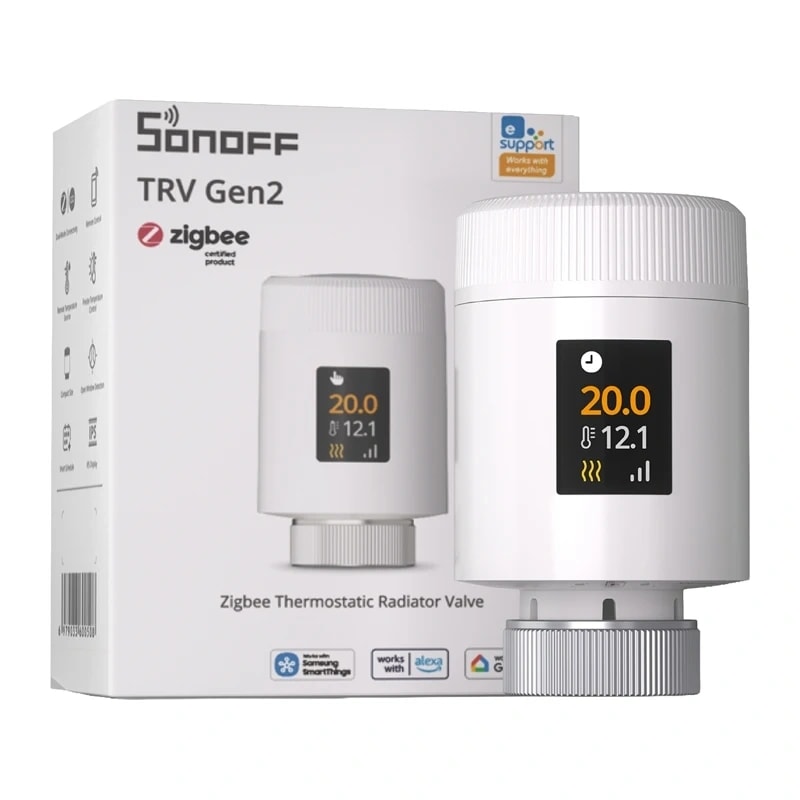 Termostaattinen patteriventtiili Sonoff TRV Gen2 ZigBee
